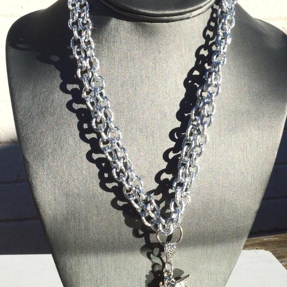 Silver Unicorn Pendant Cable Chain Necklace Long - Picture 3 of 6